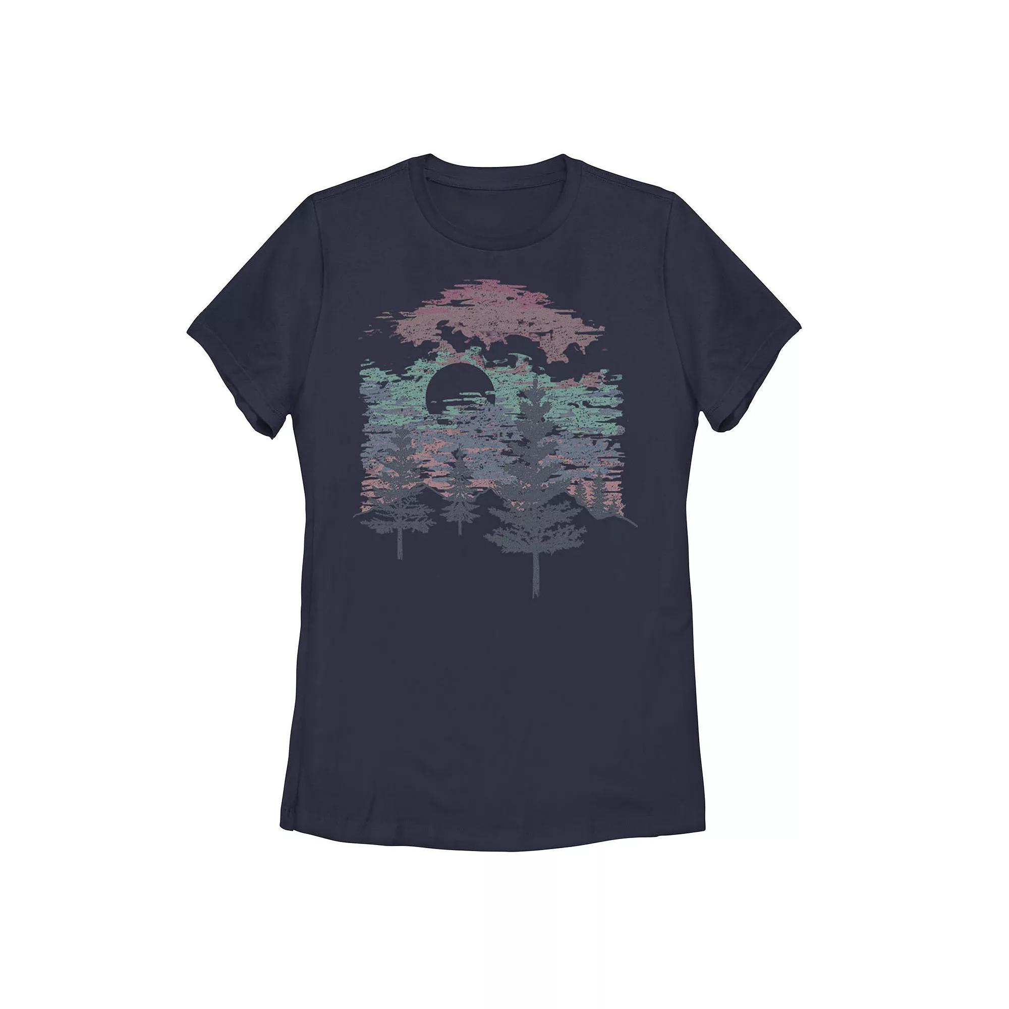Juniors' Great Mountains Multicolor Sketch Graphic Tee, Girl's,  Product Image
