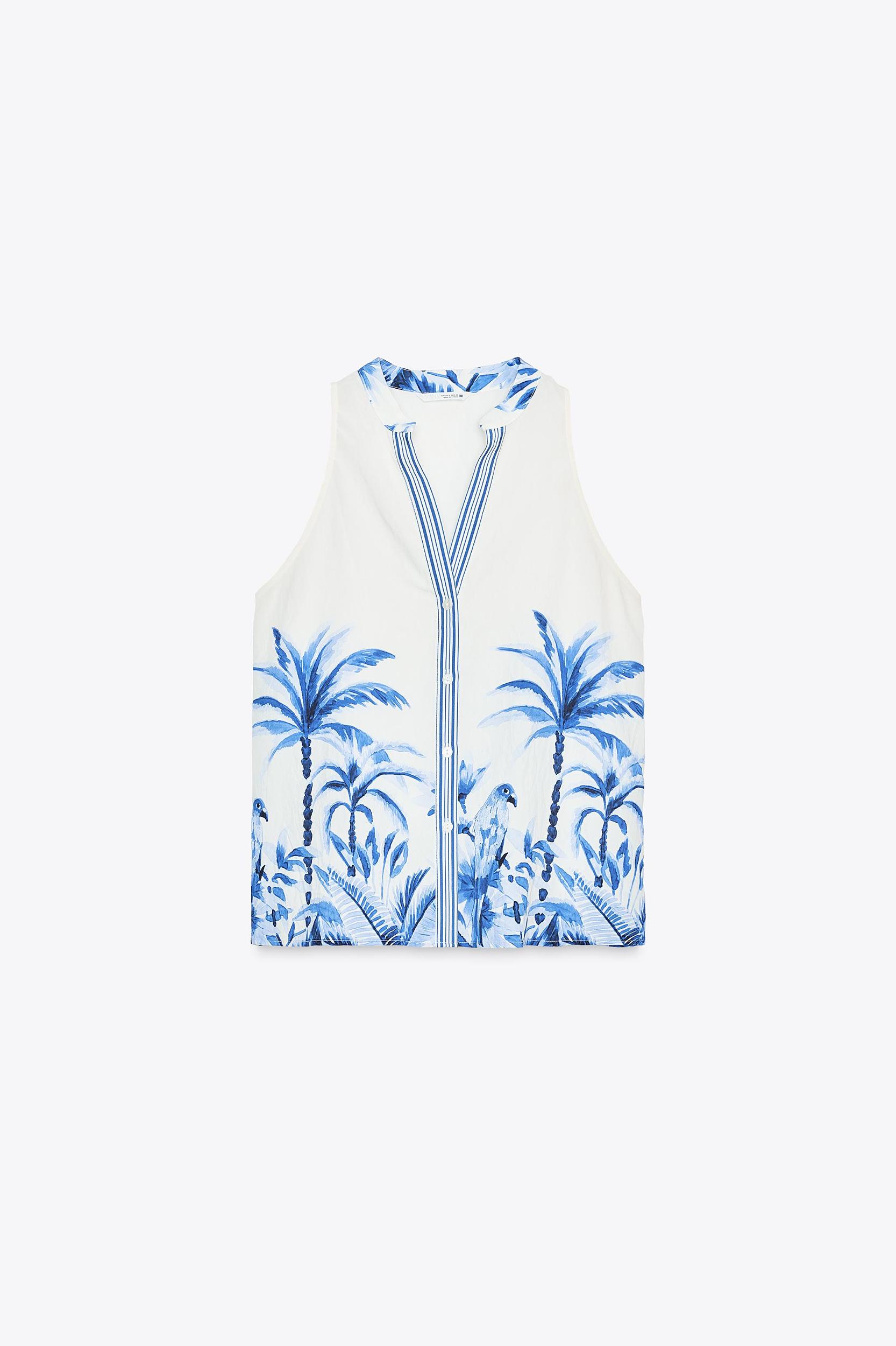 TROPICAL PRINT BLOUSE Product Image