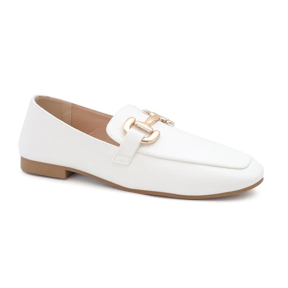 Yoki Edline-22 Women's Loafers, Size: 8.5, White Product Image