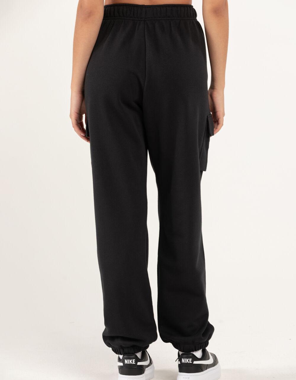 NIKE Sportswear Essentials Club Fleece Womens Cargo Sweatpants - BLACK Product Image