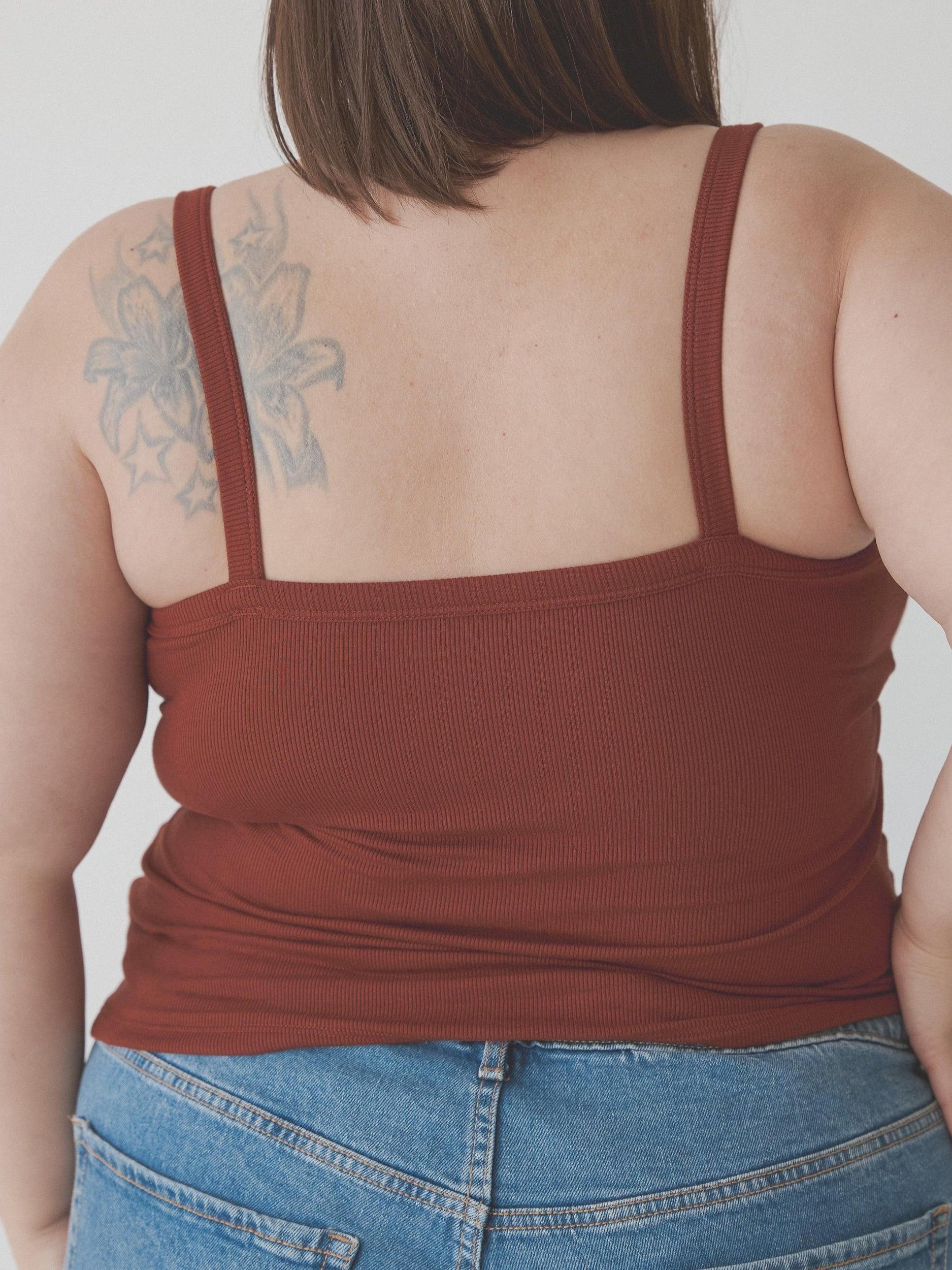 Ribbed Square Neck Brami Product Image