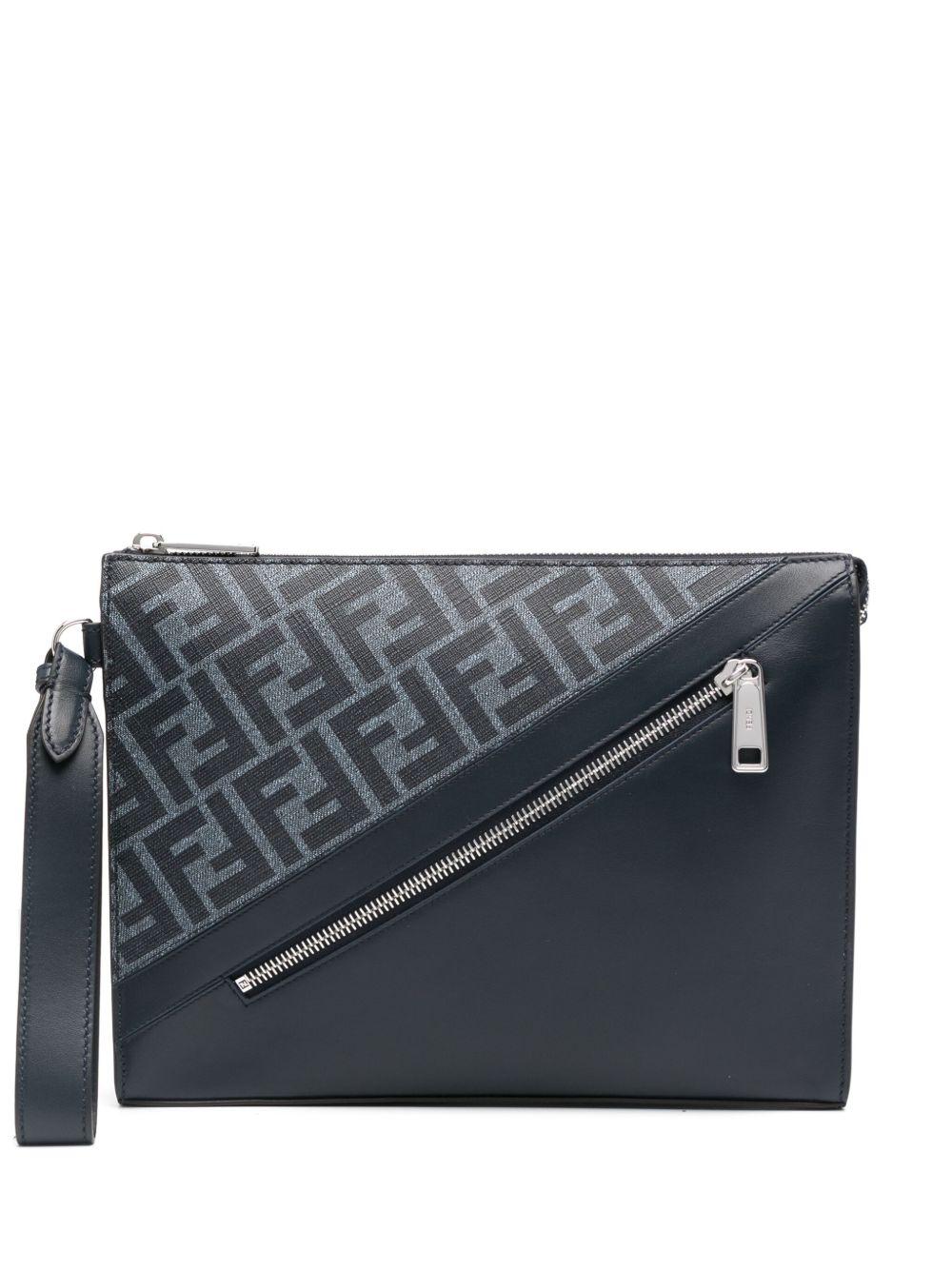 Diagonal leather clutch bag Product Image