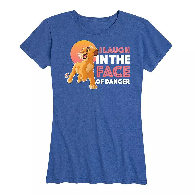 Disney's Lion King Simba Women's I Laugh Face Of Danger Graphic Tee,  Product Image