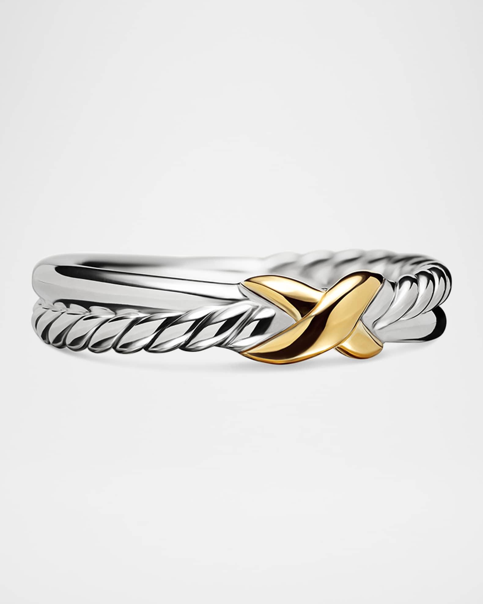 Womens Petite X Ring in Sterling Silver Product Image