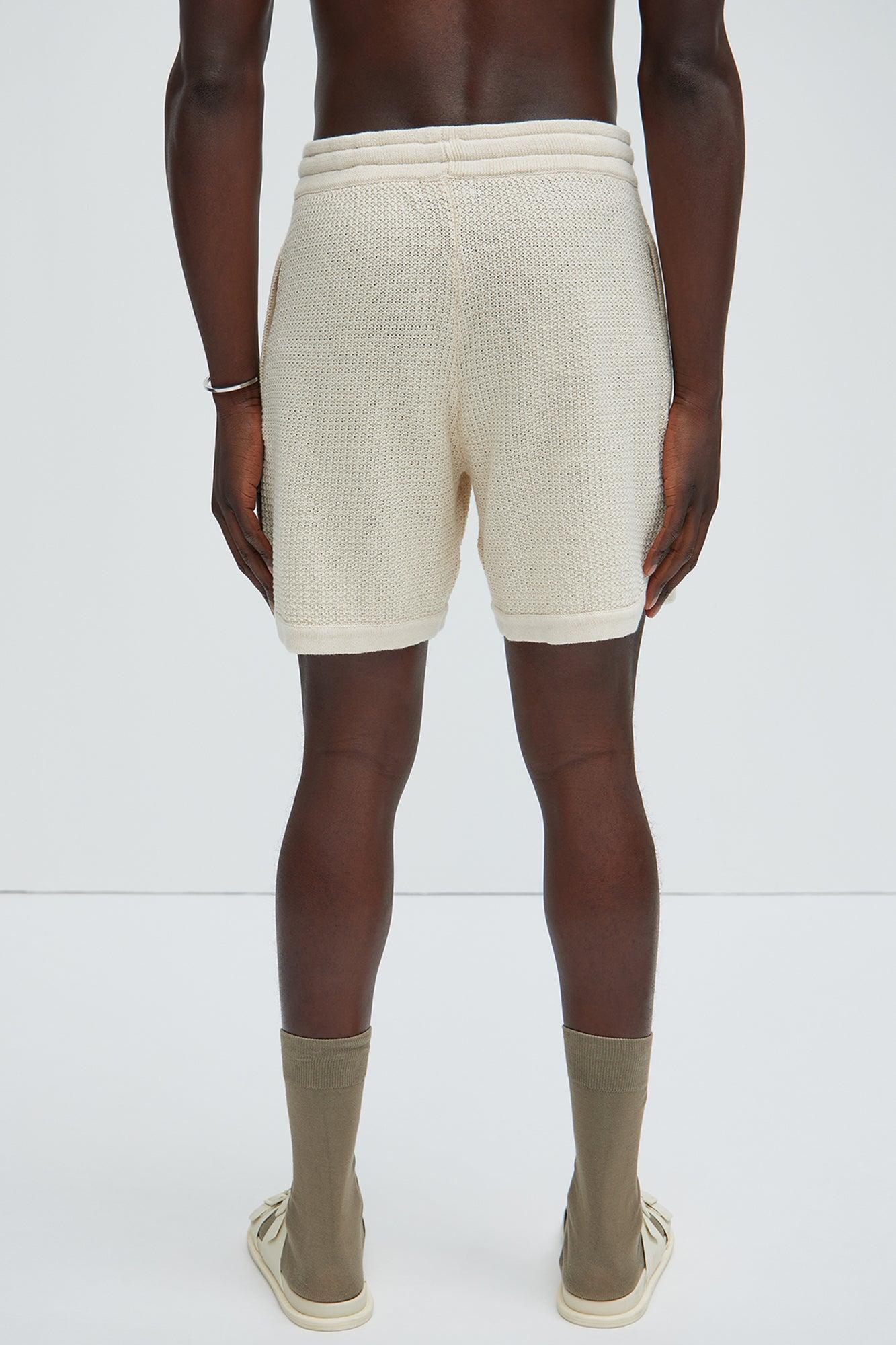 Clay Textured Shorts - Cream Product Image