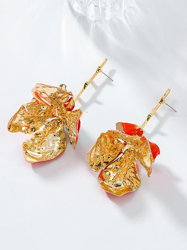 Flower Shape Drop Earrings Product Image
