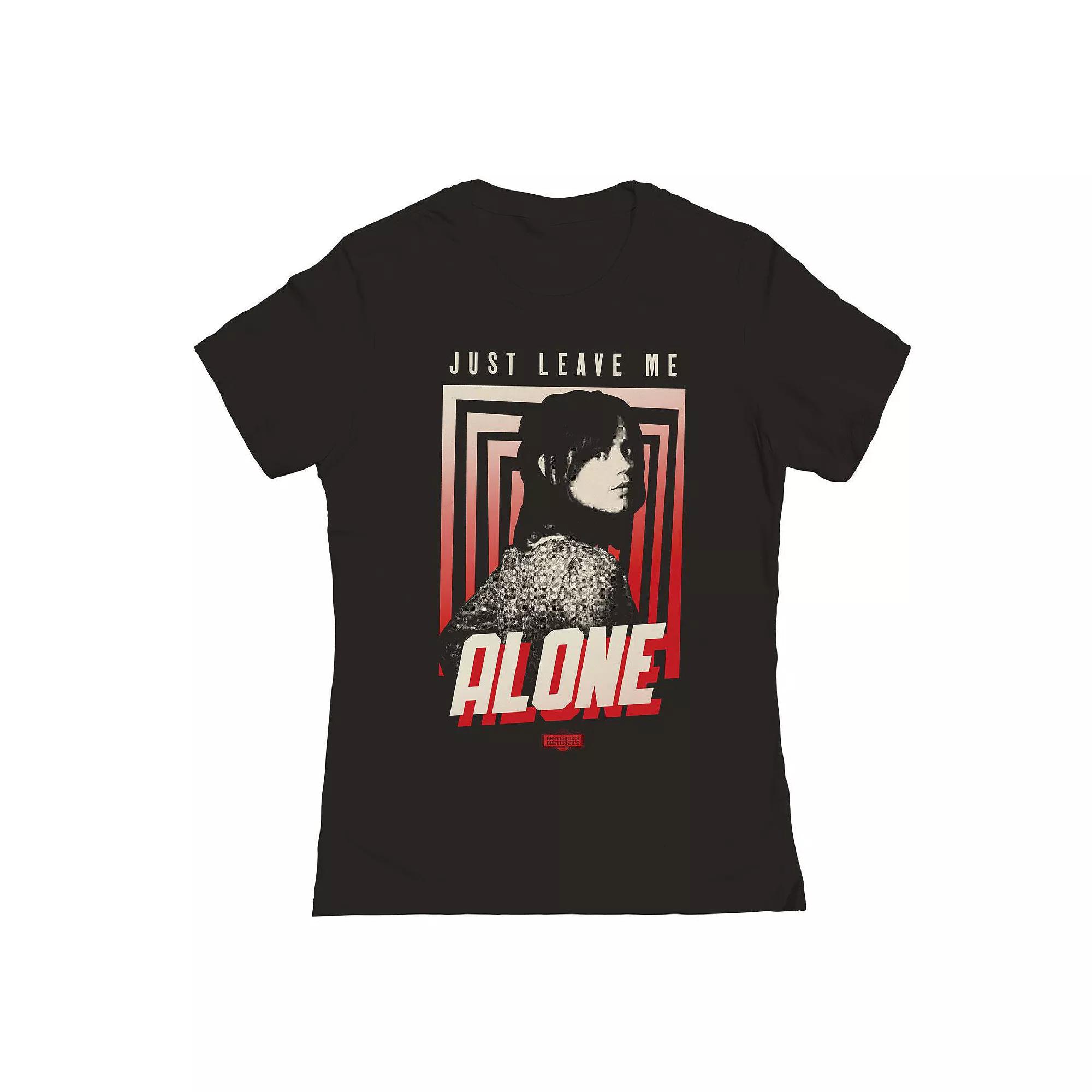Junior's Just Leave Me Alone Beetlejuice Graphic Tee, Women's,  Product Image