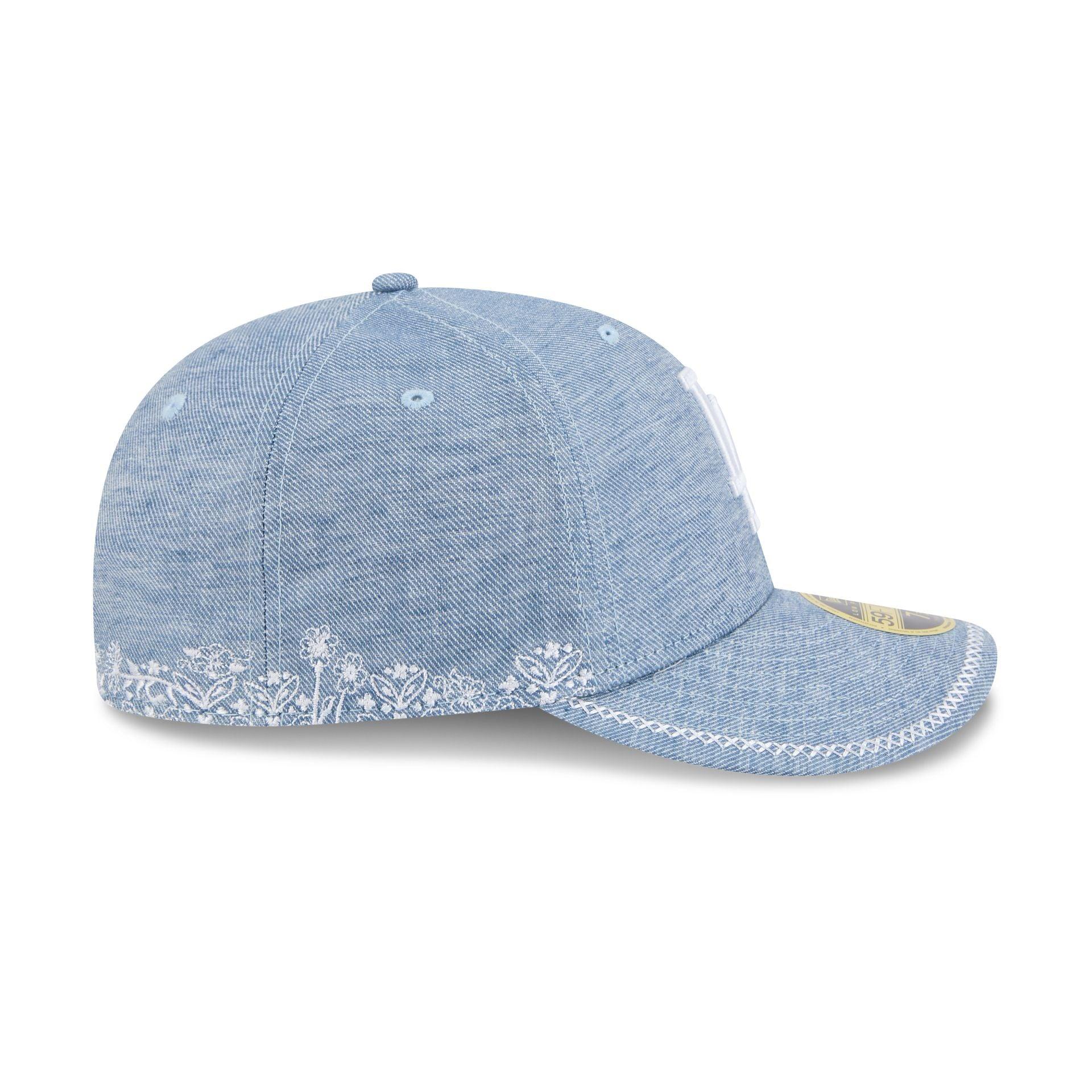 Los Angeles Dodgers Hand Stitched Chambray Low Profile 59FIFTY Fitted Hat Male Product Image