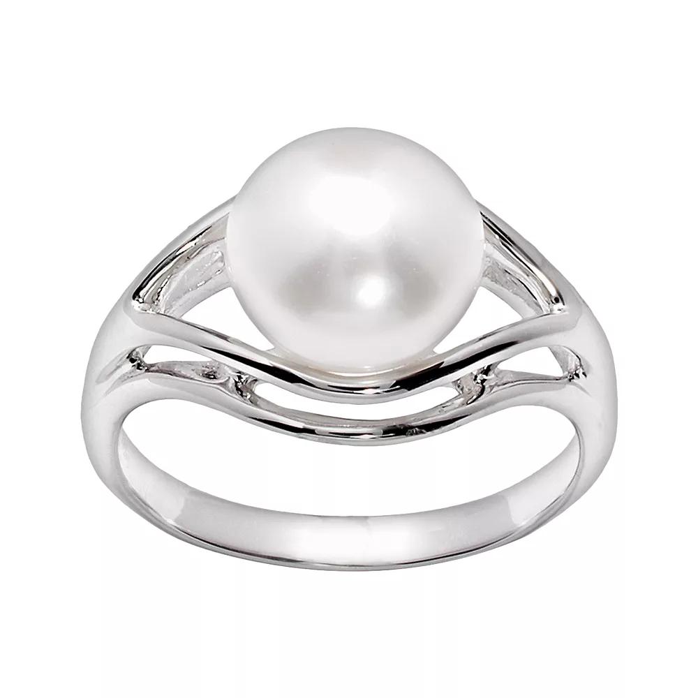 PearLustre by Imperial Sterling Silver Freshwater Cultured Pearl Ring, Womens Product Image