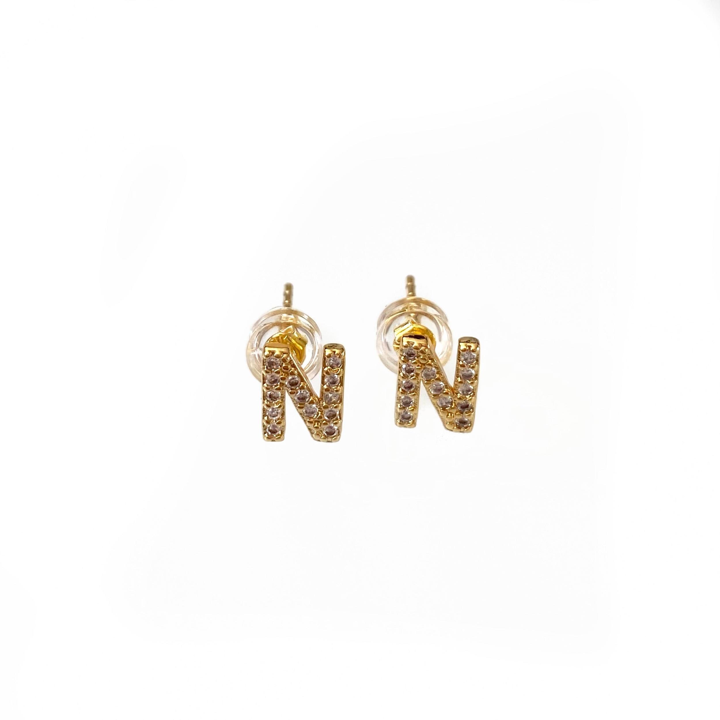 Gold Initial Studs Product Image