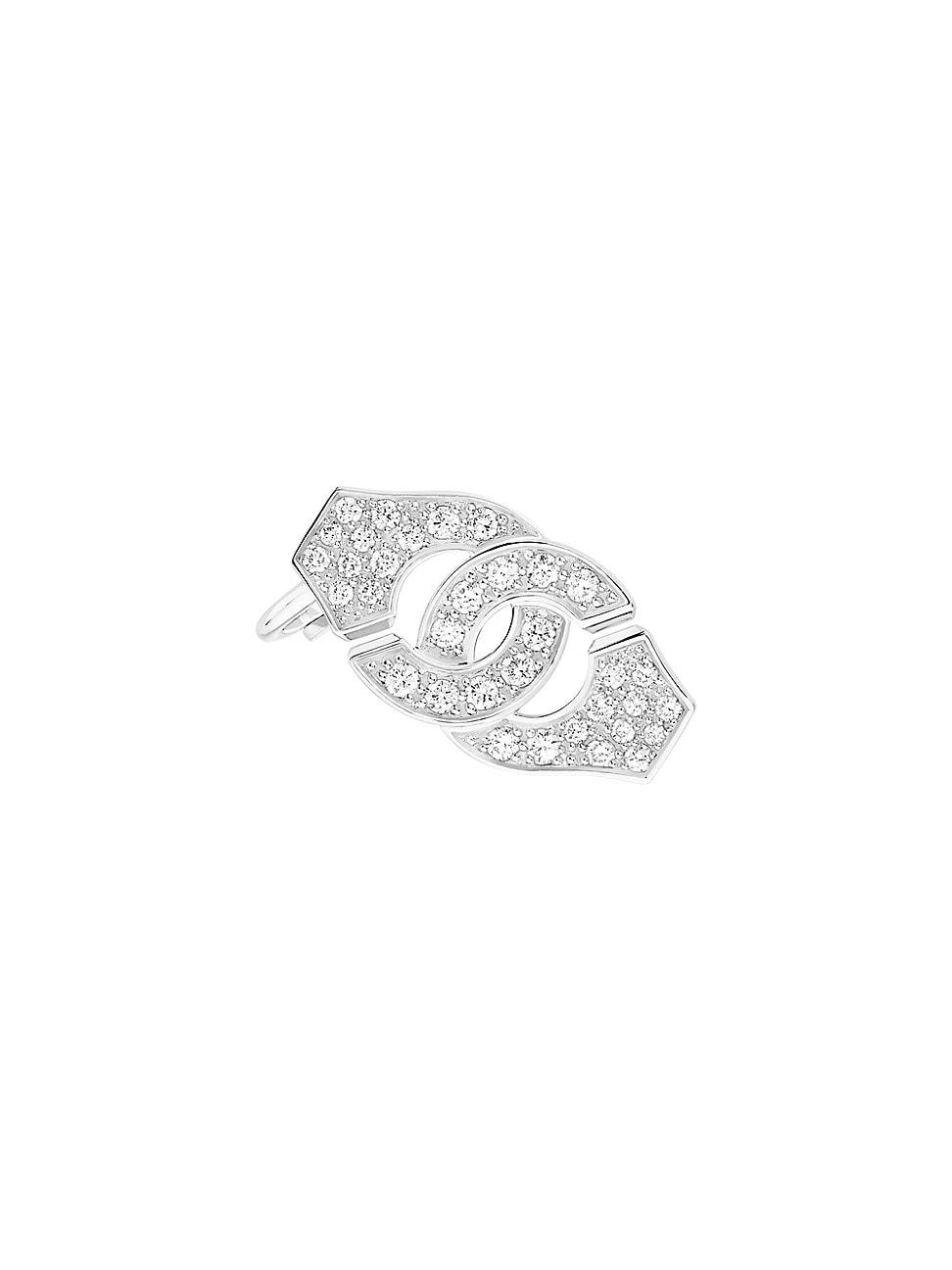 Womens Menottes 18K White Gold & Diamond Single Earring Product Image