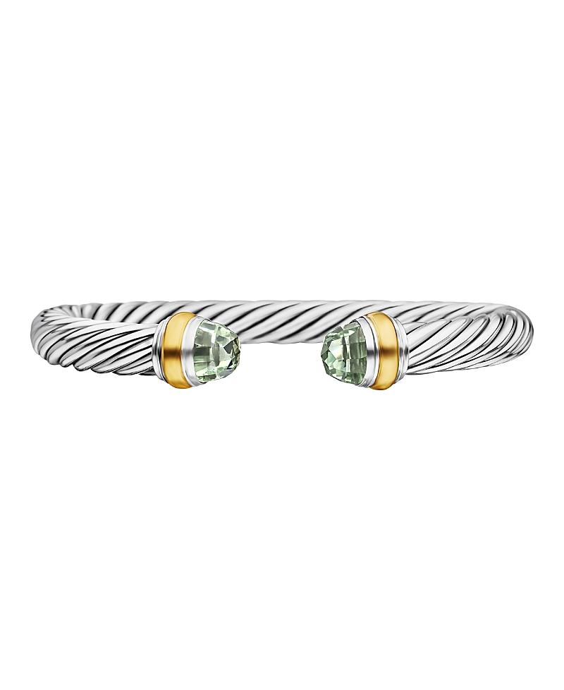 David Yurman Cable Classics Bracelet with Prasiolite and 14K Yellow Gold Product Image