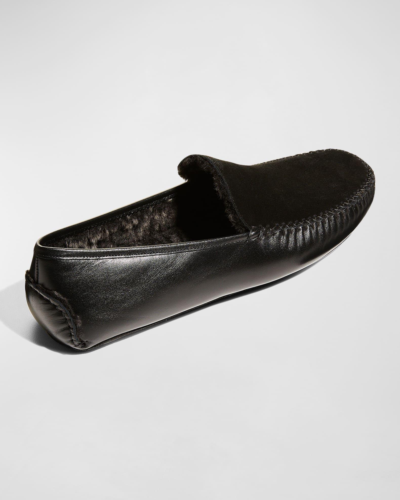 Men's Mayfair Mix-Leather Shearling-Lined Loafers Product Image