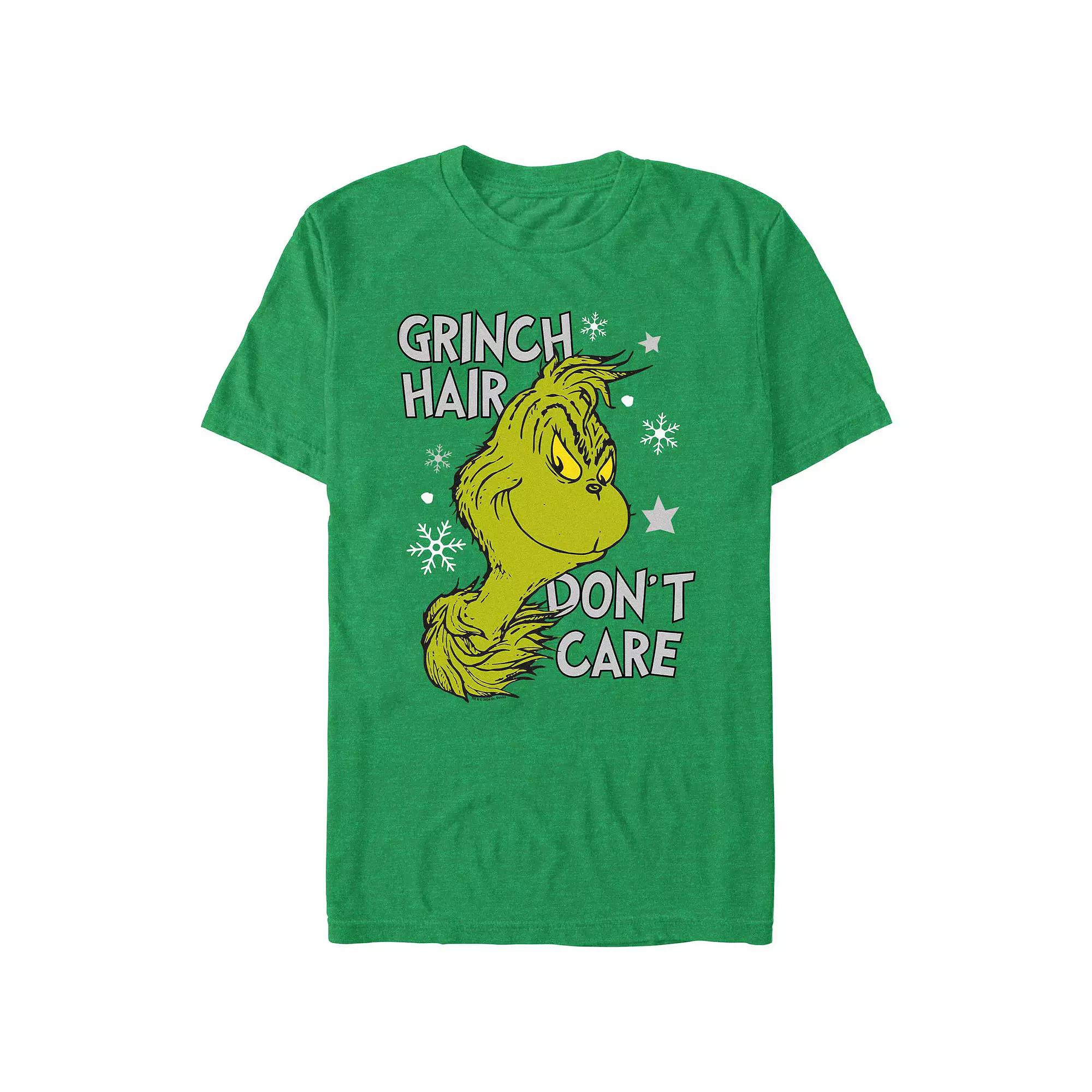 Men's Dr. Seuss Grinch Hair Don't Care Graphic Tee,  Product Image