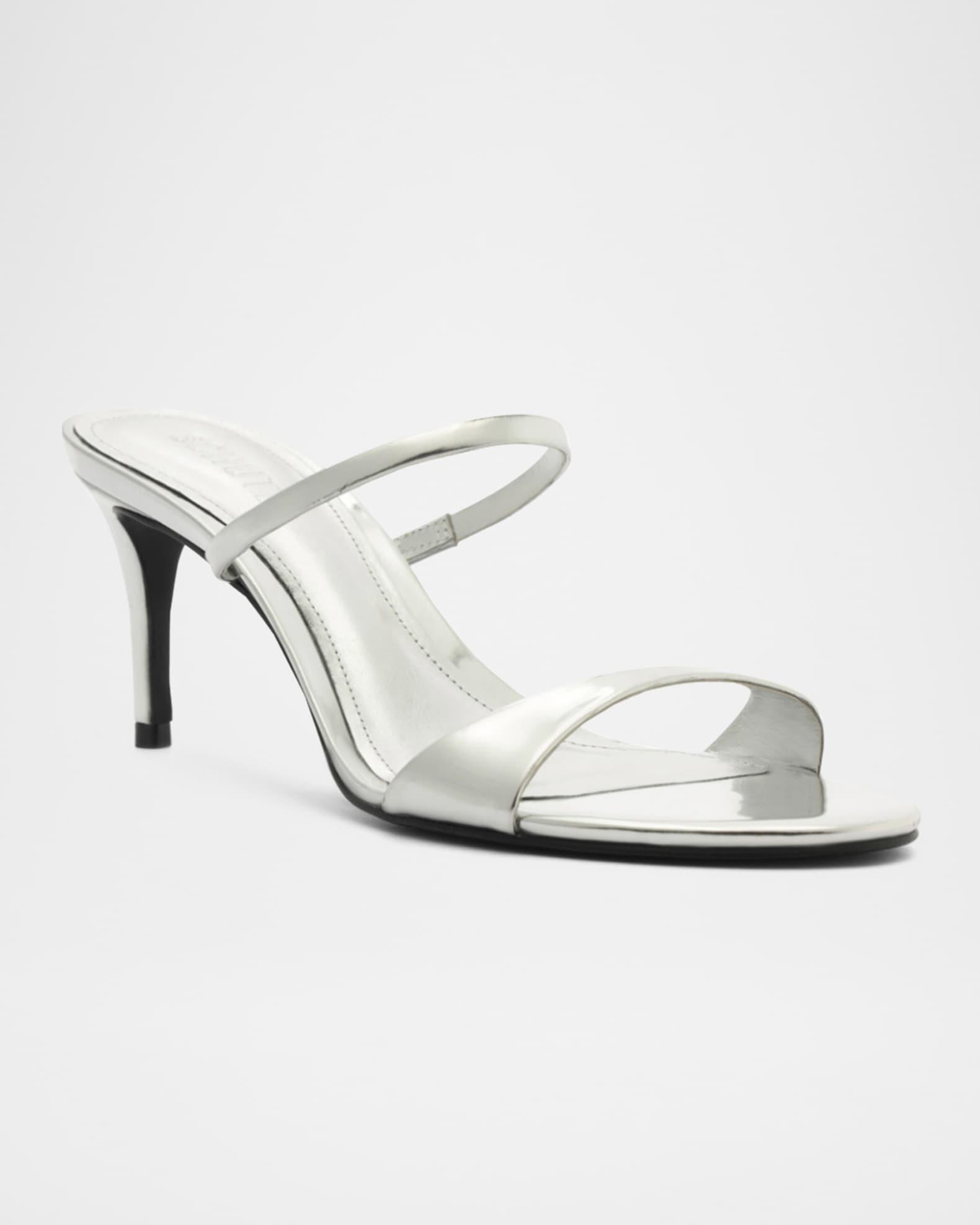 Jessica Leather Mid-Heel Mule Sandals Product Image