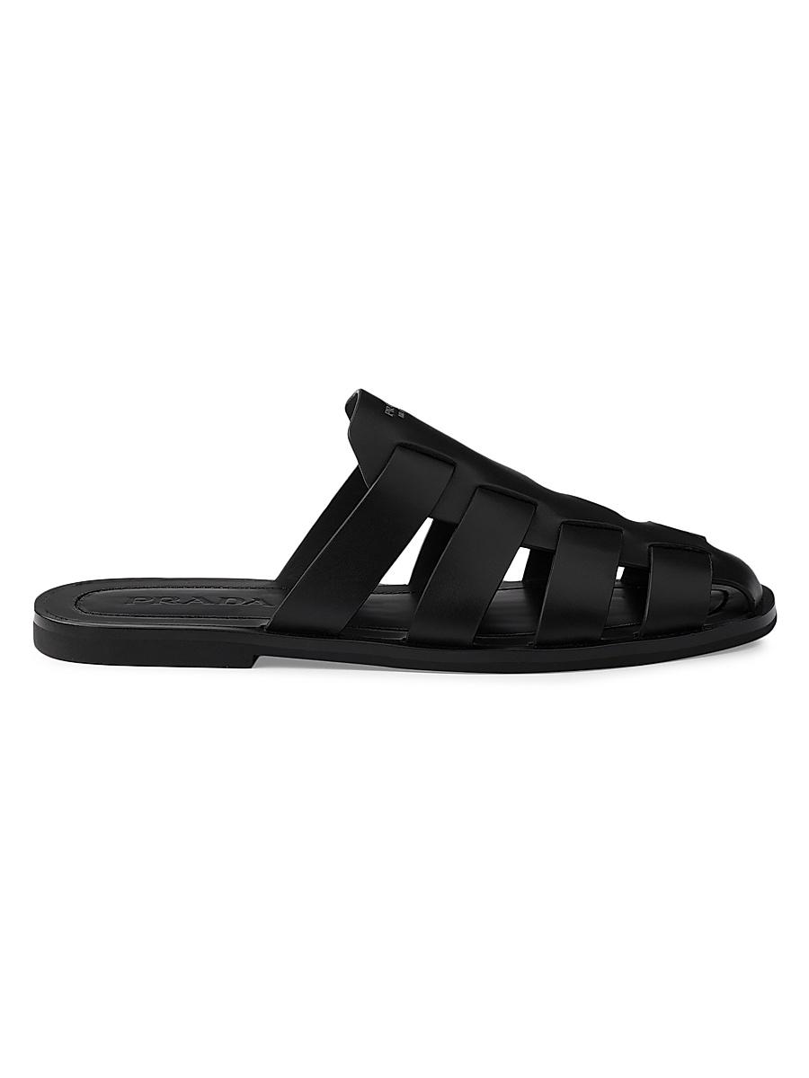 Men's Leather Fisherman Slide Sandals Product Image