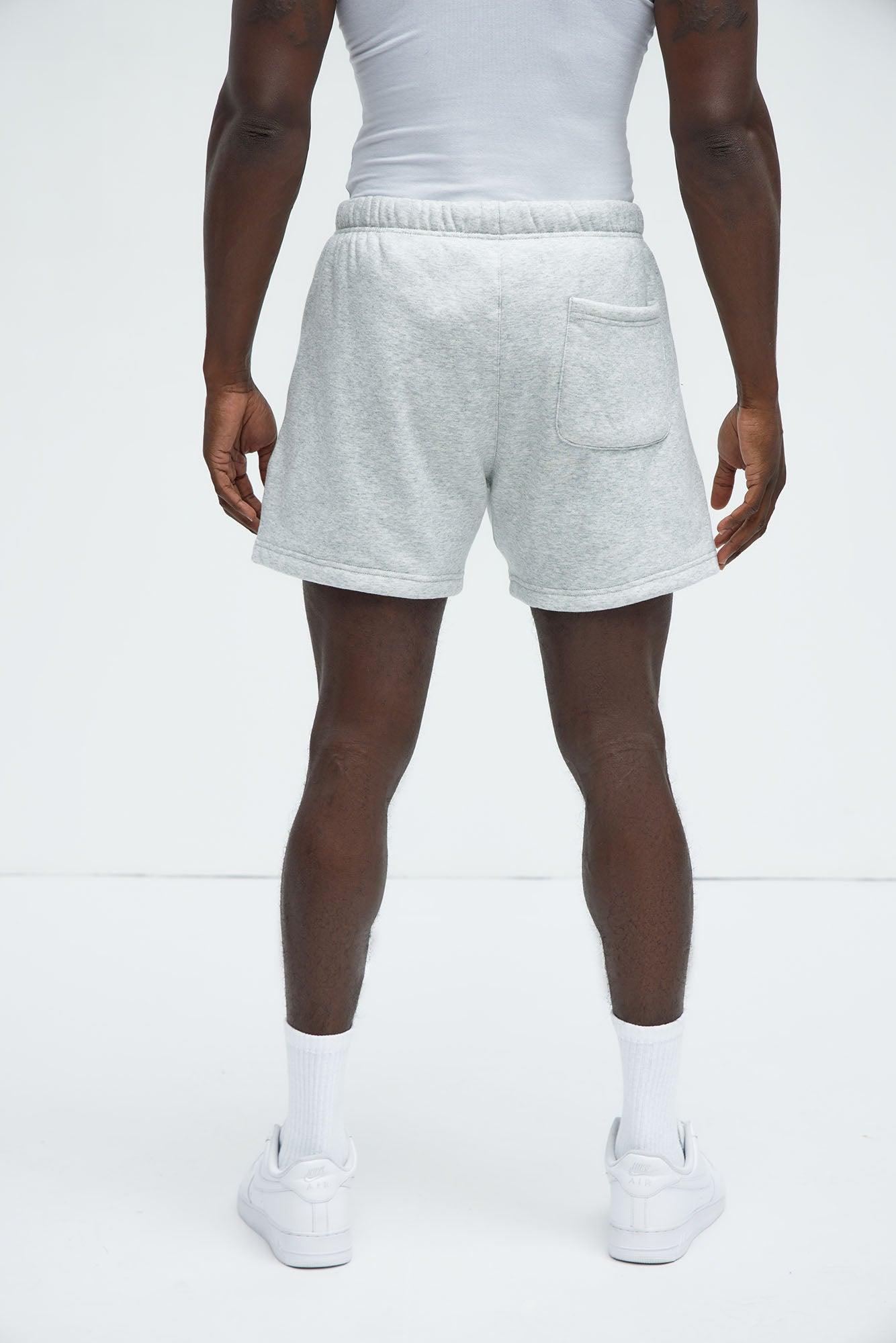 Tyson Oversize Heavyweight Sweat Shorts - Heather Grey Product Image