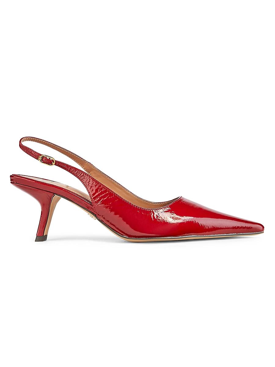 Womens Bianka Leather Slingback Pumps Product Image