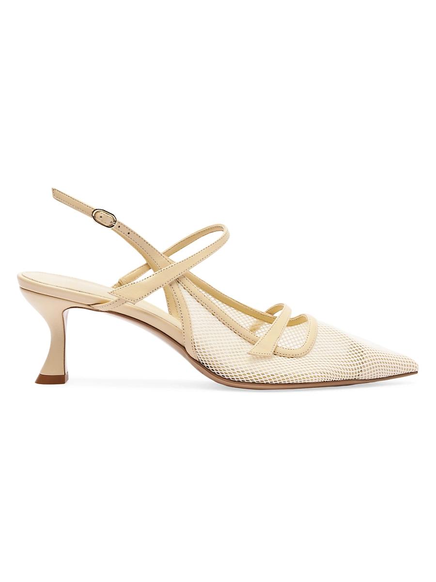 Womens Tita 60MM Mesh & Leather Pumps Product Image