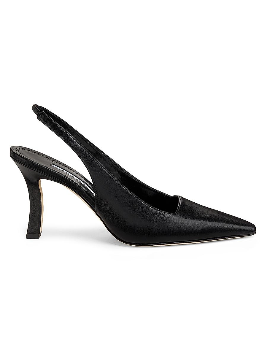 Womens Moirasli Leather Slingback Pumps Product Image