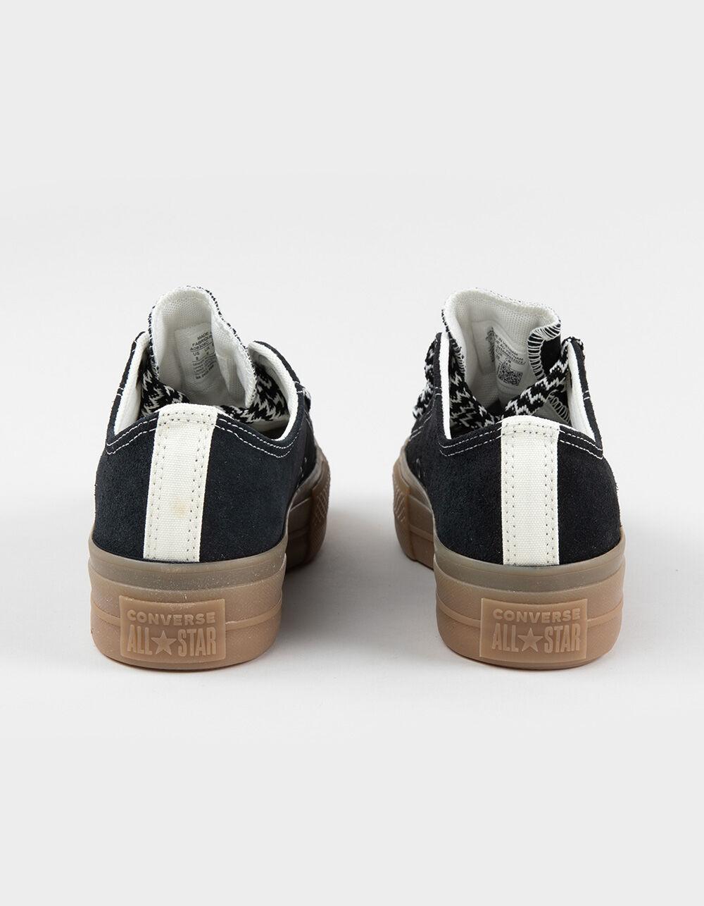 CONVERSE Chuck Taylor All Star Lift Platform Suede Womens Shoes - BLACK Product Image