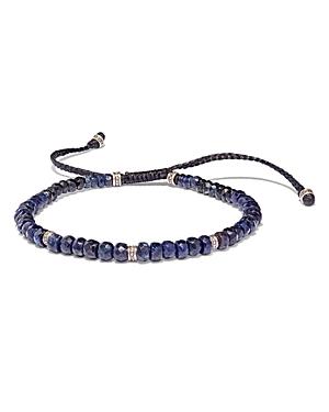 Mens Sapphire & Sterling Beaded Bracelet Product Image