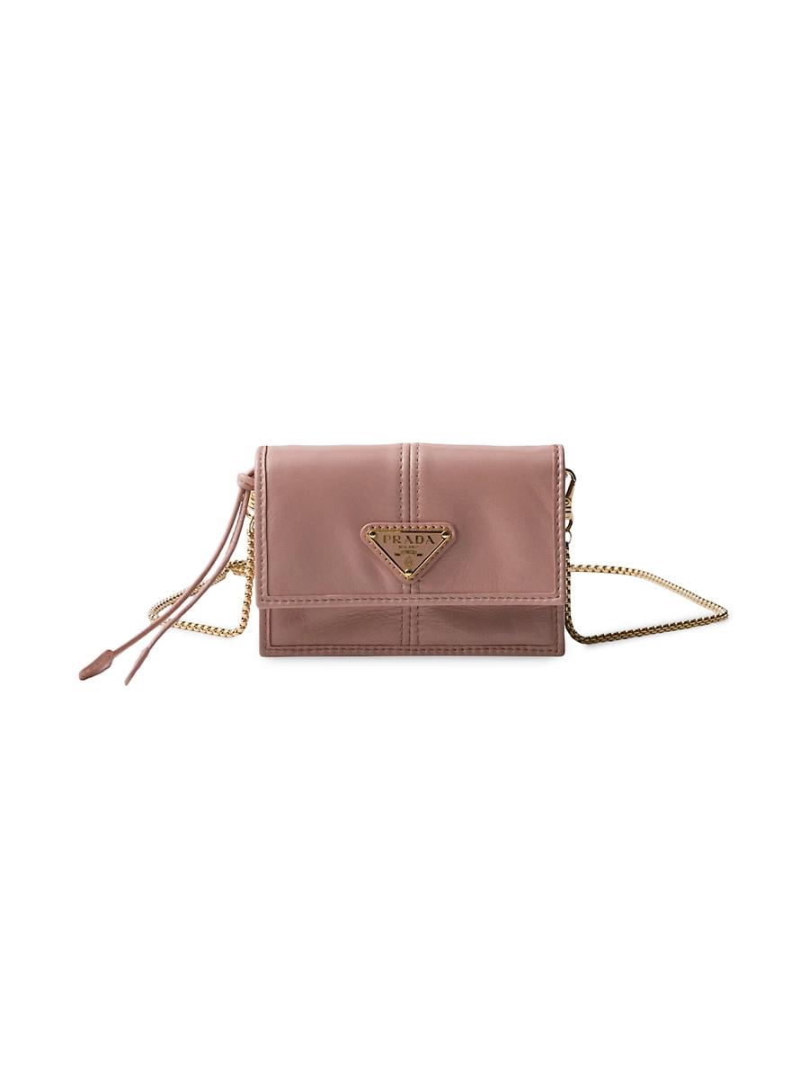 Womens Card Holder with Leather Shoulder Strap Product Image