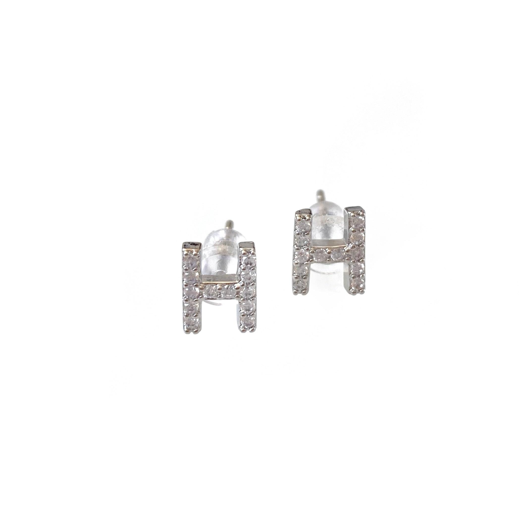 Silver Initial Studs Product Image