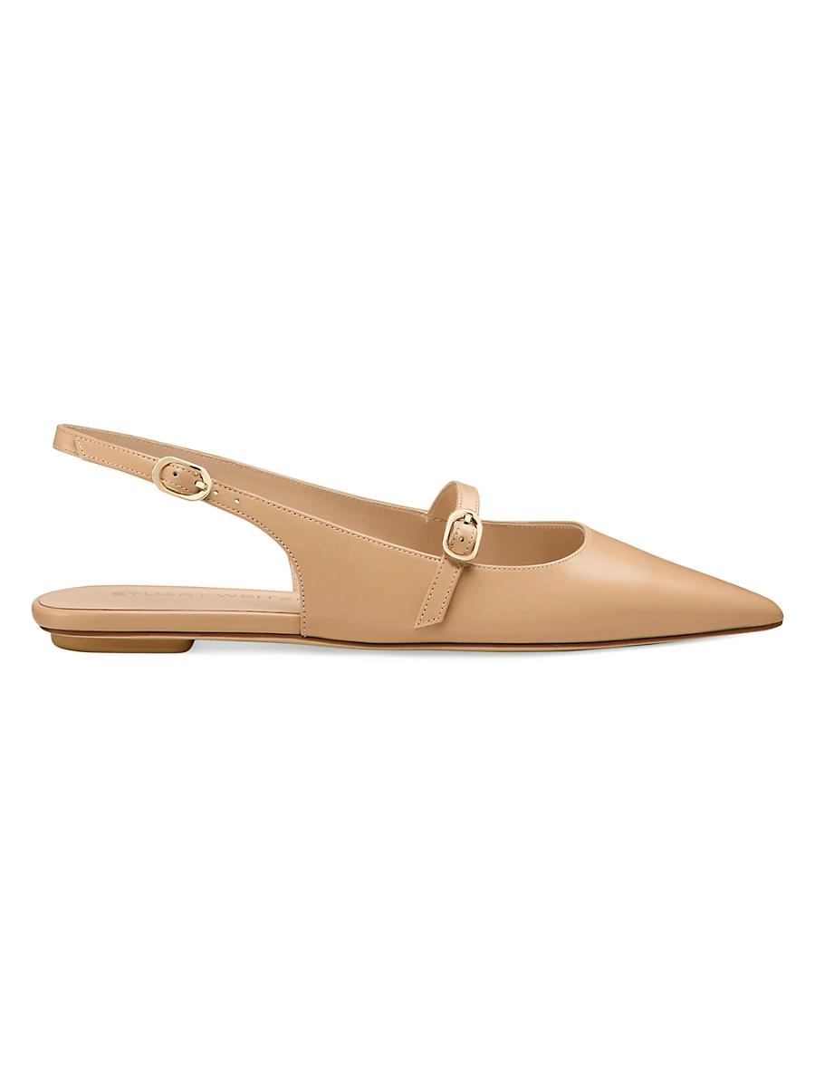 Womens Emilia Leather Mary Jane Slingback Flats Product Image