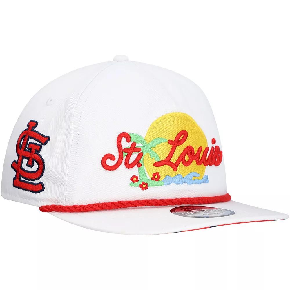 Men's New Era White St. Louis Cardinals Paradise Golfer Adjustable Hat Product Image
