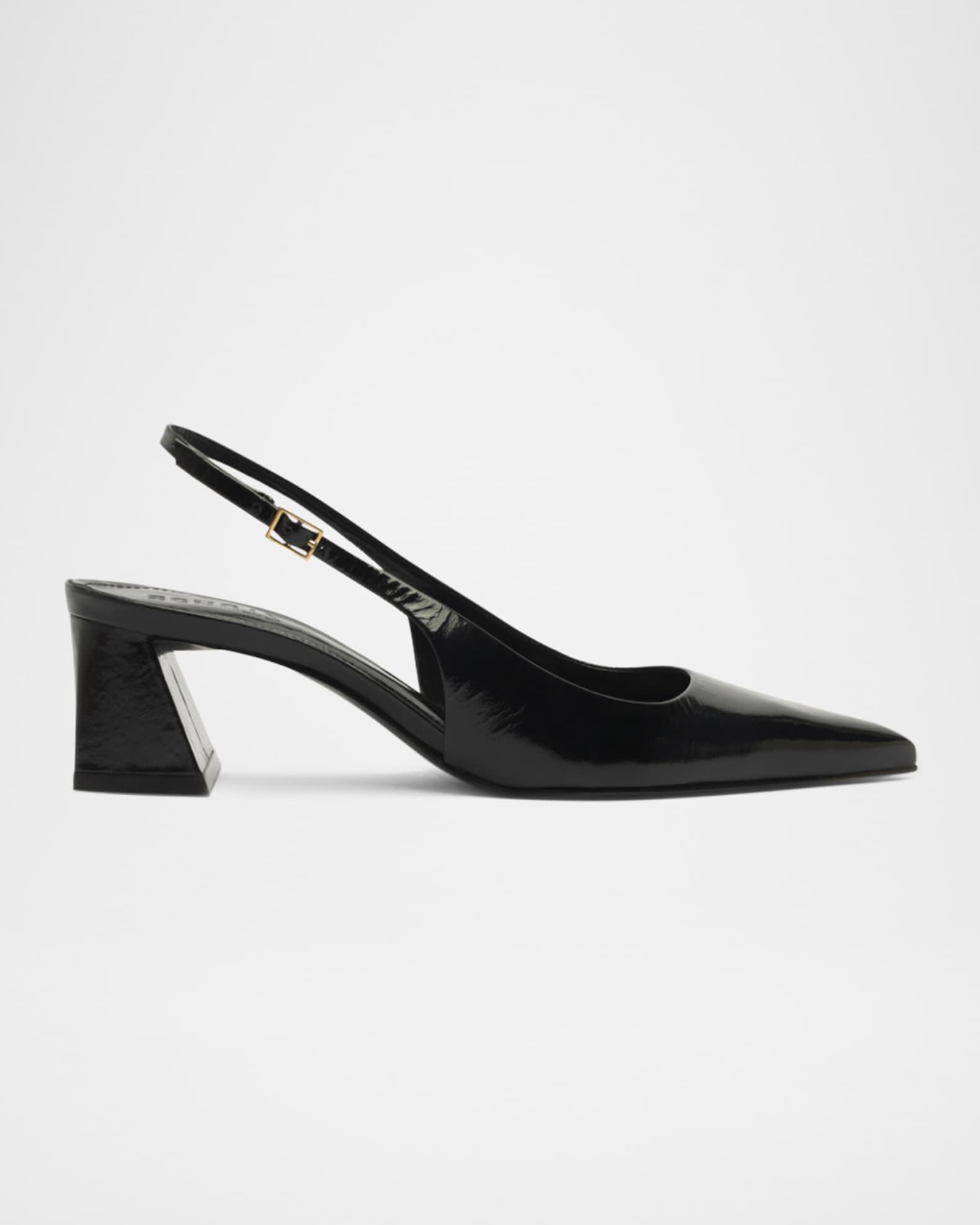 Rhonda Patent Leather Slingback Mid Pumps Product Image