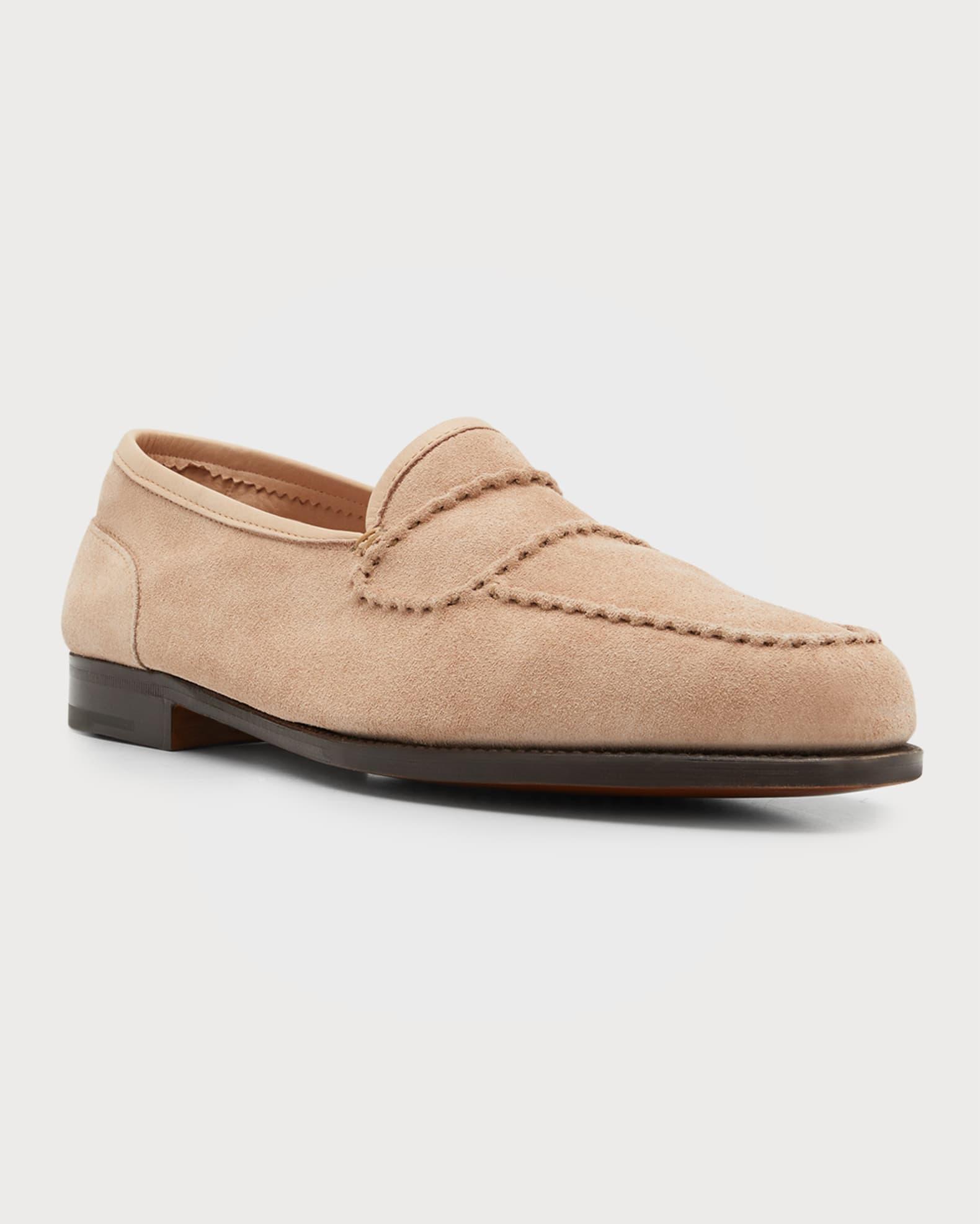 Men's Bath Suede Penny Loafers Product Image
