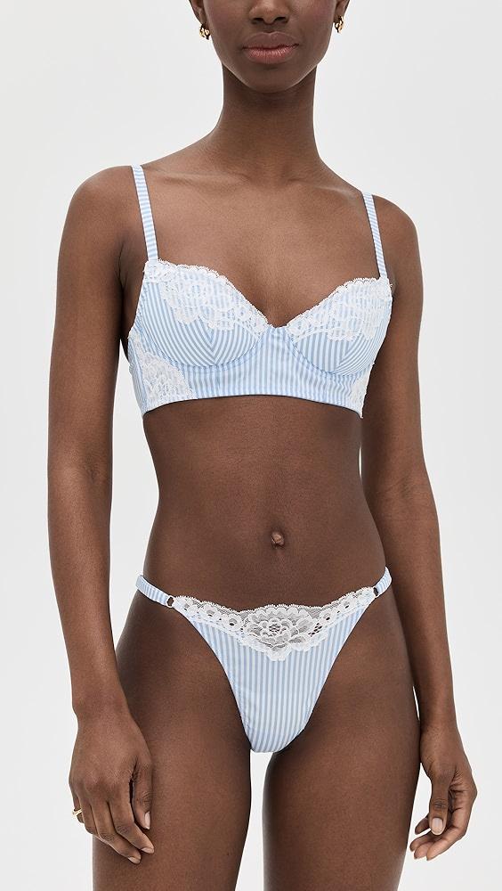 Fleur du Mal Poplin and Lace Cheeky Panties | Shopbop Product Image