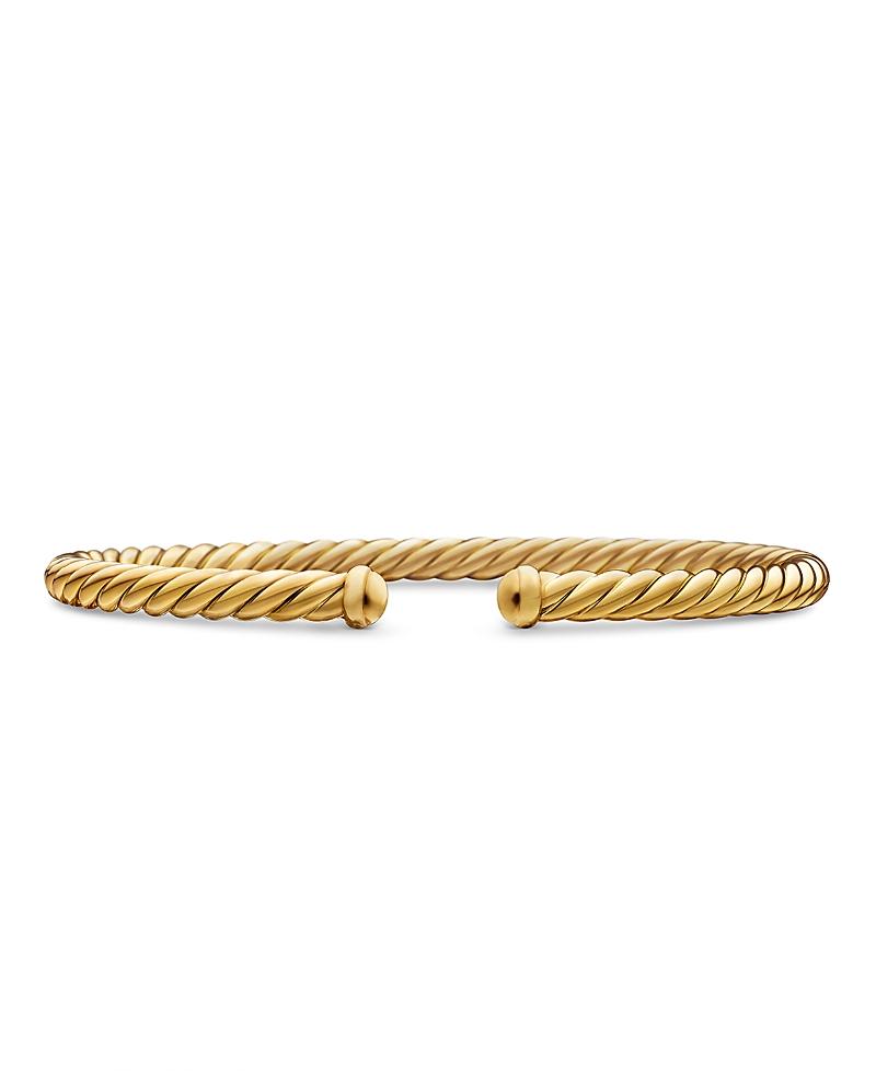 Womens Cable Flex Bracelet in 18K Yellow Gold, 4mm Product Image