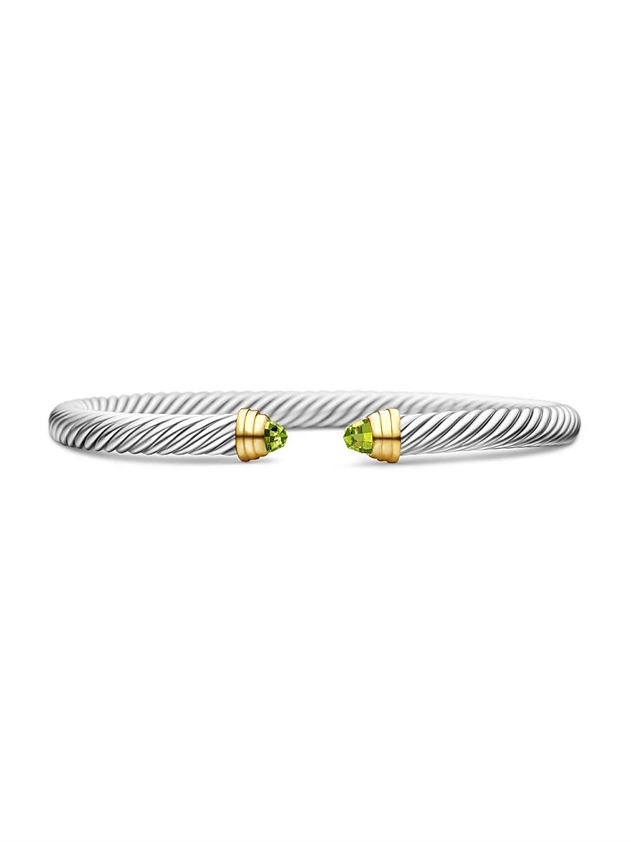 Womens Classic Cable Bracelet in Sterling Silver Product Image