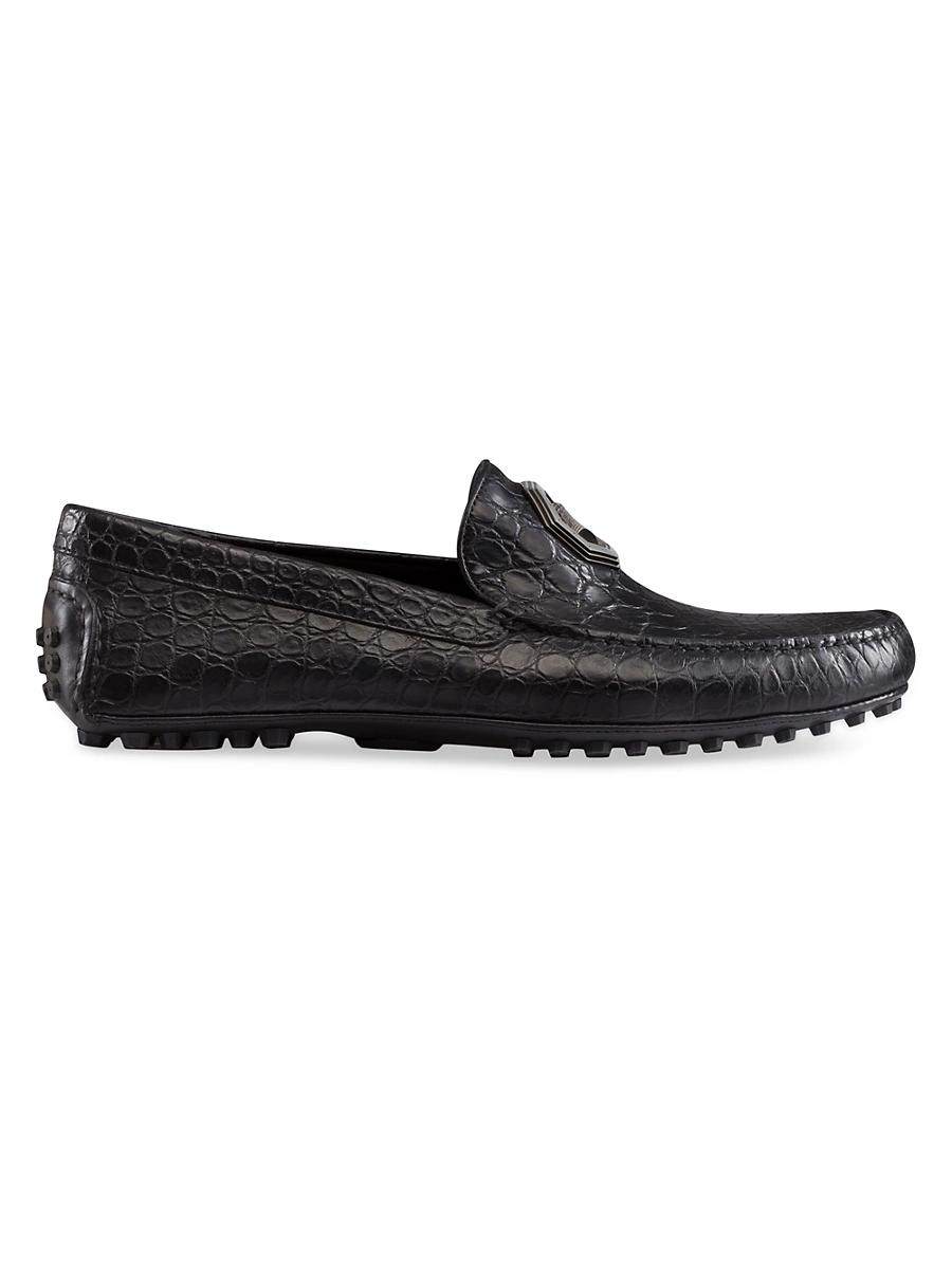 Mens Matted Crocodile Driving Shoes Product Image