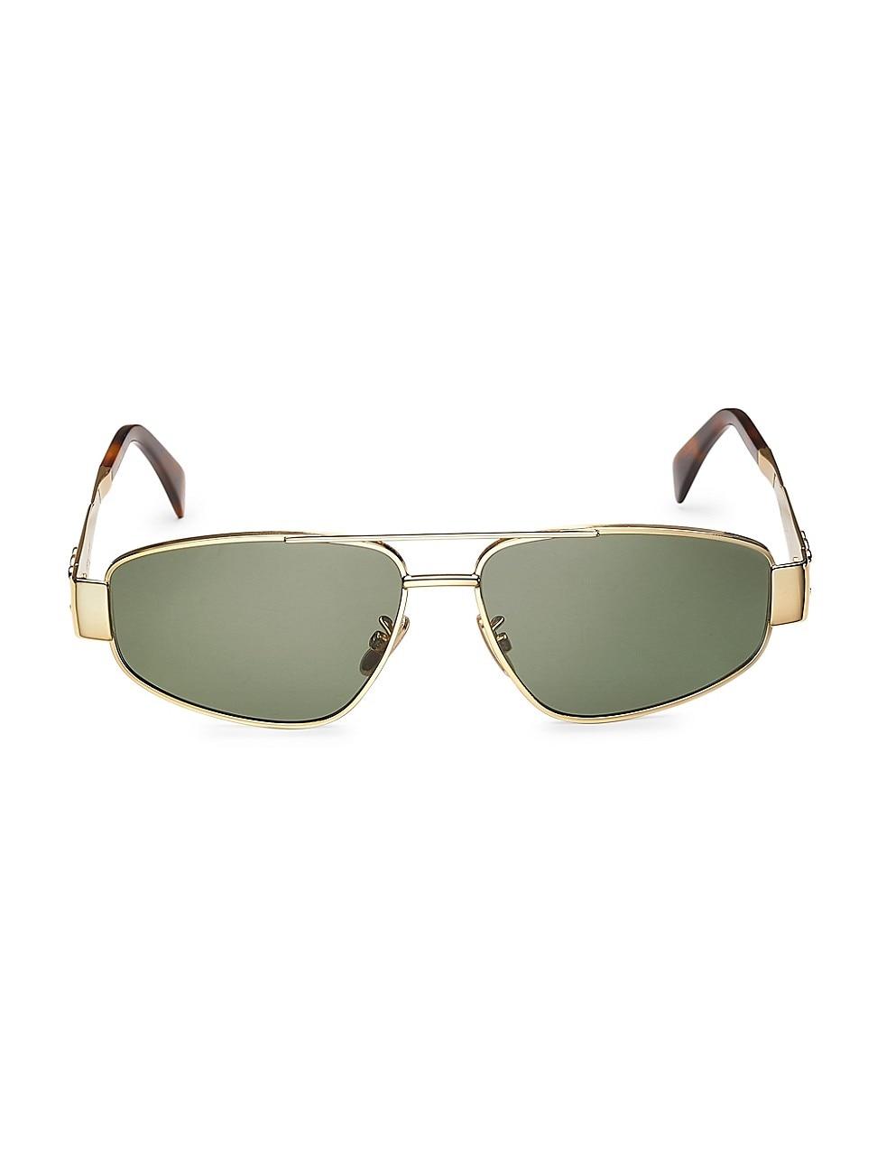 Mens Metal Triomphe 57MM Pilot Sunglasses Product Image