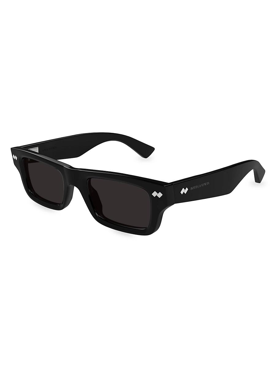Mens Bold Ribbon Stud 50MM Square Sunglasses Product Image