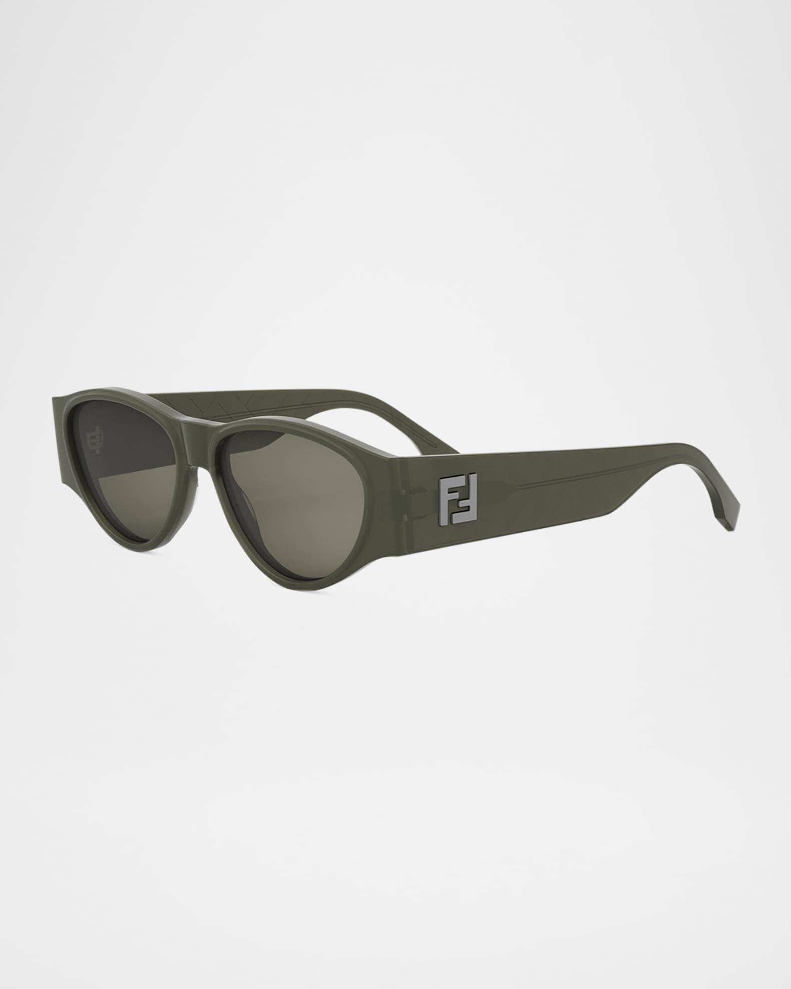 Men's FF Squared Acetate Oval Sunglasses Product Image