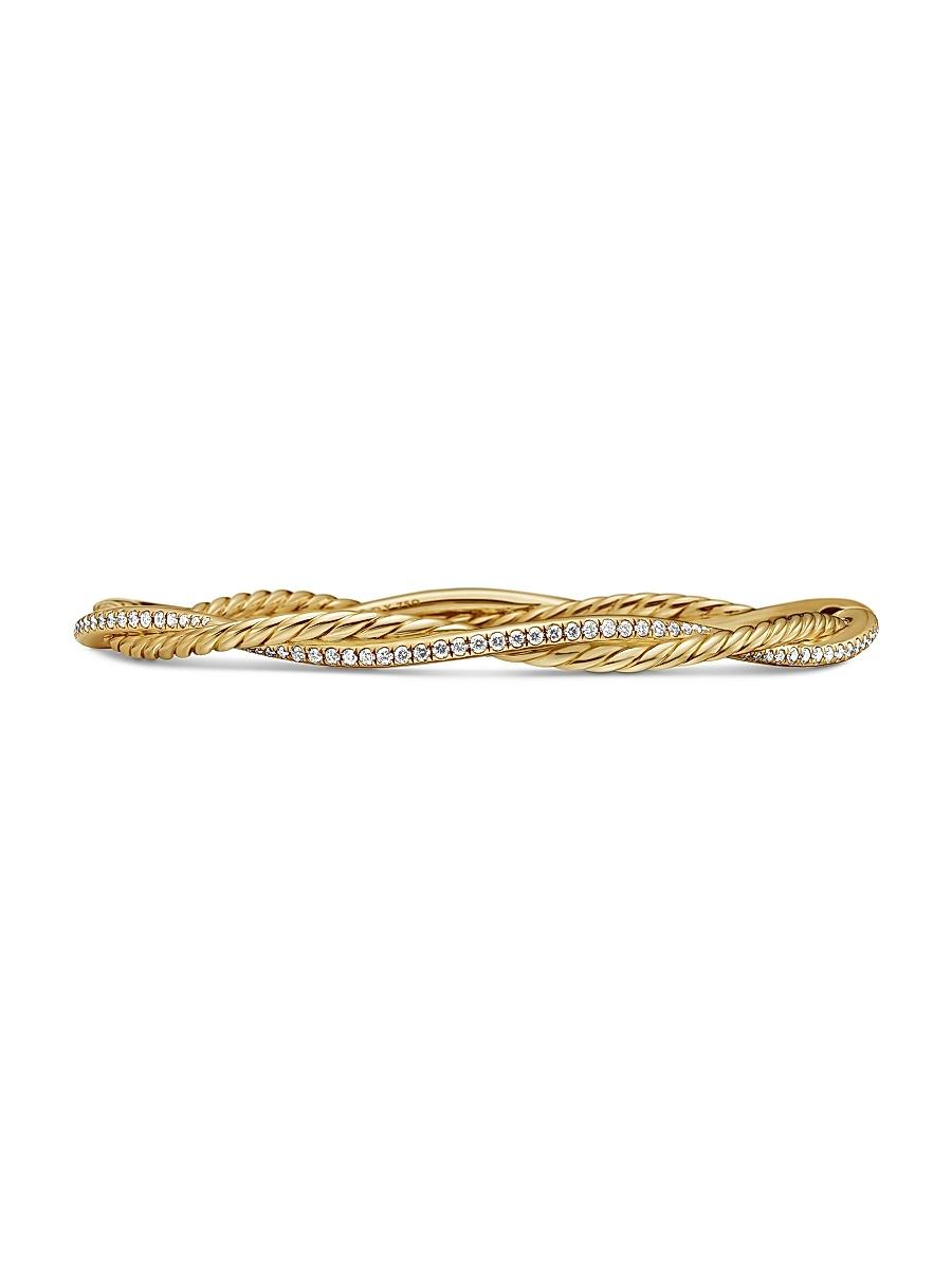 Womens Petite Infinity Bracelet in 18K Yellow Gold with Diamonds Product Image