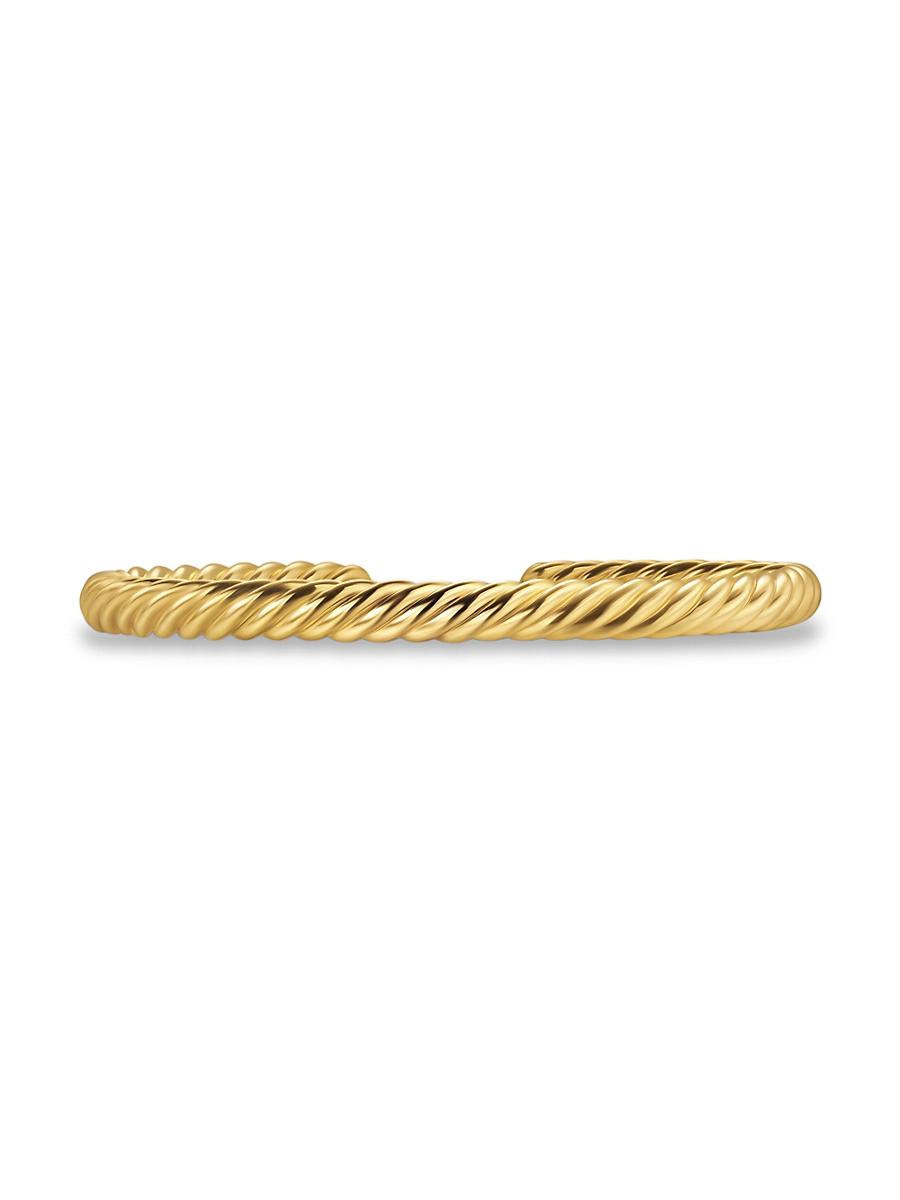 Mens Cable Cuff Bracelet in 18K Yellow Gold, 6MM Product Image