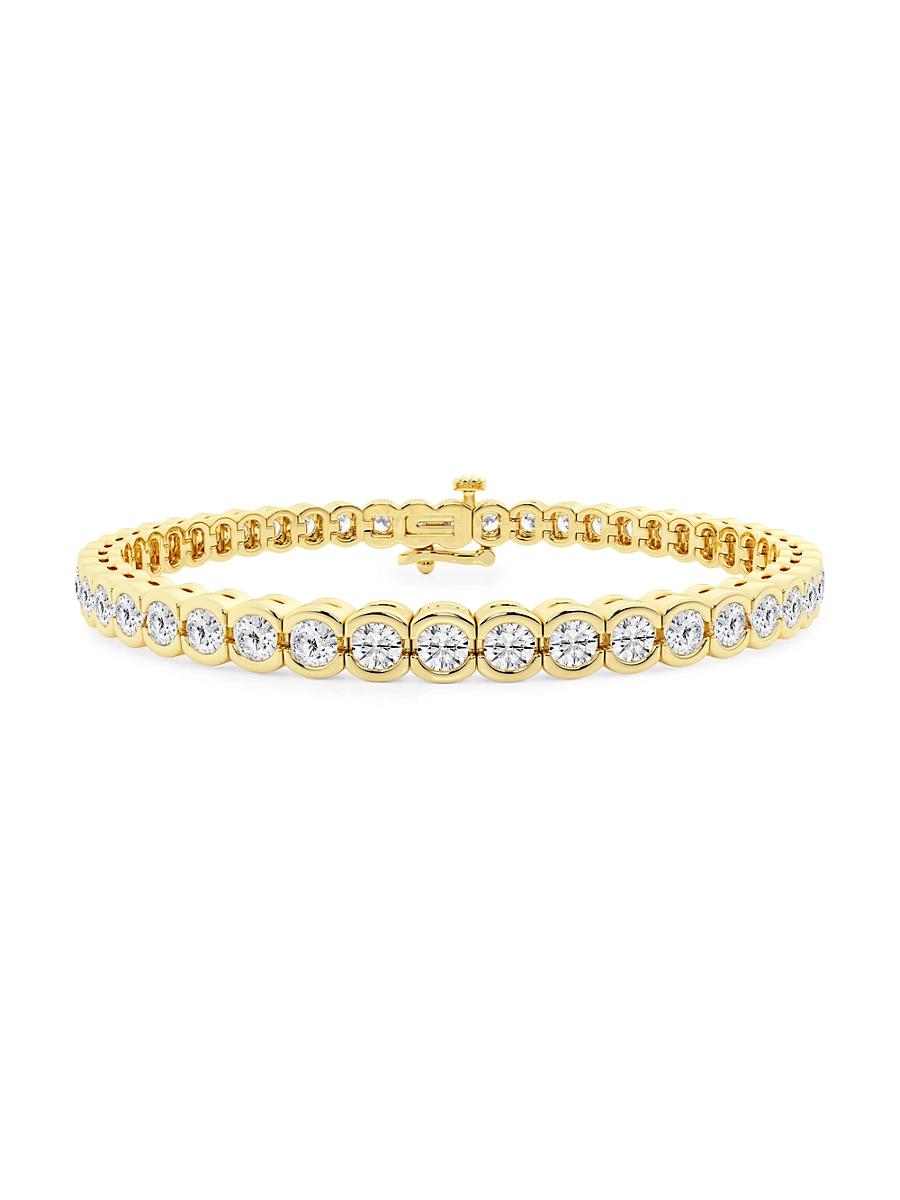 Womens 14K Yellow Gold & Round Lab-Grown Diamond Bezel Tennis Bracelet/1.00-10.00 TCW Product Image