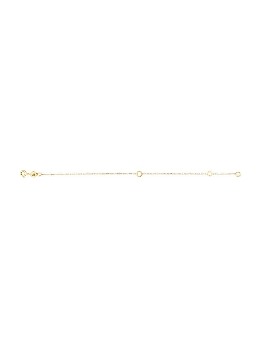 Womens 14K Yellow Gold Initial Charm Bracelet Product Image