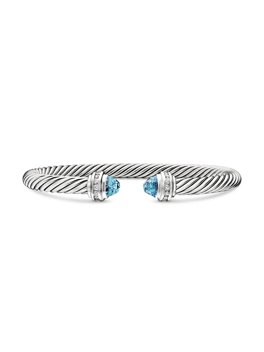 Womens Cable Classics Princess Bracelet with Pav Diamonds Product Image