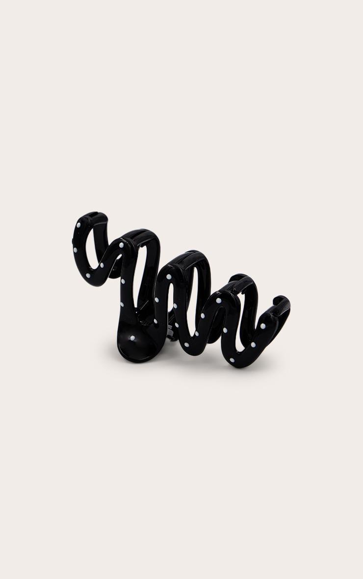 Black Polka Hair Claw Clip Product Image