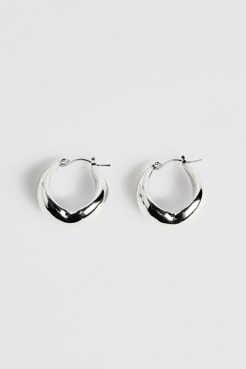 Silver Plated Chunky Earrings Product Image