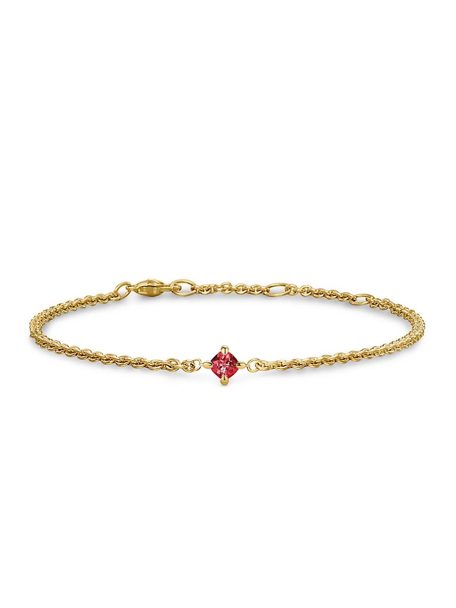 Womens Micro Chatelaine Chain Bracelet in 18K Yellow Gold Product Image