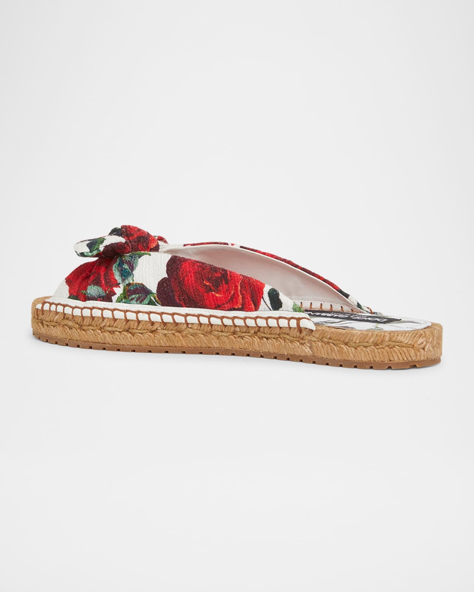 Floral Knot Flat Slide Espadrilles Product Image