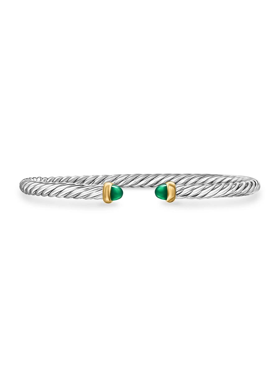 Womens Cable Flex Bracelet in Sterling Silver Product Image