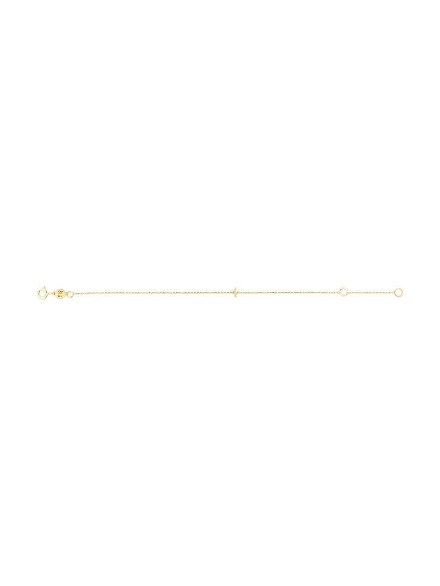 Womens 14K Yellow Gold Initial Charm Bracelet Product Image